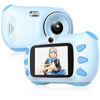 SUPBRO Kinder Kamera, 2.0”Display Digitalkamera Kinder Geschenke für 3 4 5 6 8 7 9 Jahre Jungen und mädchen HD Fotoapparat Kinder für Weihnachten Spielzeug Blau