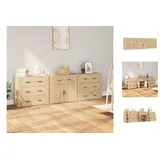 vidaXL Sideboards 3 Stk. Sonoma-Eiche Holzwerkstoff