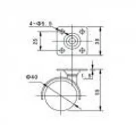 IHC 4 Stück Möbelrollen mit Platte Räder Lenkrolle Bockrollen Laufrollen ohne Bremse, 40mm