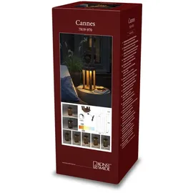 Konstsmide LED Laterne Aluminium 15 cm x 15 cm x 42 cm rostfarben 2 Lichtfarben 3 Lichtmodi