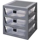 Room Copenhagen LEGO Schubladen Regal 3er Set, Aufbewahrungsbox - grau
