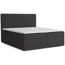 Deine Möbel 24 Boxspringbett LOFT IV 200 x 200 cm H4 Grau