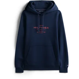 Tommy Hilfiger Kapuzensweatshirt "OVAL GRAPHIC HOODIE", Herren, Gr. XXL, desert sky, Sweatware, Obermaterial: 63% Baumwolle, 37% Polyester, unifarben, regular fit normal, Rundhals, eingesetzt Rippbündchen, Sweatshirts, Regular fit