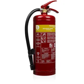 smartwares FEX-15230 (SB3.4) Schaum Feuerlöscher 3L Klasse AB Stahl mit Halterung und Druckregler, DIN EN3 konform