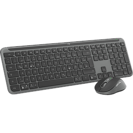 Logitech MK950 Signature Slim COMBO Tastatur Maus Set, kabellos, Graphit