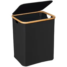 Wenko Wäschekorb Ecori 41 x 50 cm Polyester Schwarz