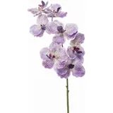 artplants.de Dekozweig Vanda Orchidee LODON, helllila-weiß, 75cm - Kunst Orchidee