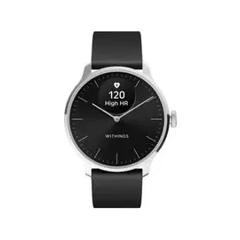 Withings ScanWatch Light 37 mm schwarz, Sport Fluorelastomer-Armband schwarz
