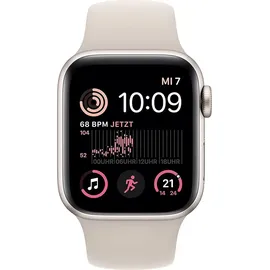 Apple Watch SE 2022 GPS + Cellular 40 mm Aluminiumgehäuse polarstern, Sportarmband polarstern