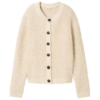 Tom Tailor Damen Bouclé Cardigan, 33962 - Doeskin Melange, M - M