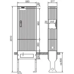Hager ZAL205 VTS, BR205, leer, 2010x583x277mm