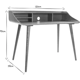 miliboo Schreibtisch Eschenholz beige