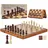 Vevor Magnetisches Schachspiel aus Holz, 2-in-1 Schach-Dame-Spielset, Klappbare Schachbrettspiele für Erwachsene & Kinder, Tragbares Reisegeschenk-Schachspiel für Turniere, Professionelle Anfänger