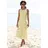 beachtime by lascana Sommerkleid Gelb/Creme 38
