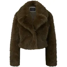 QS Jacke in Felloptik Braun M
