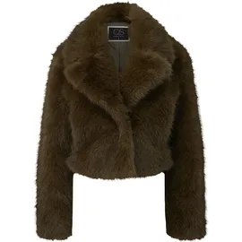 QS Jacke in Felloptik Braun M