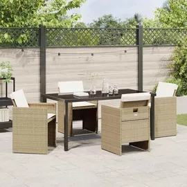vidaXL Garten Essgruppe 5-tlg. Beige