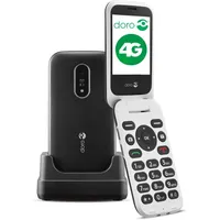 Doro 6820 Seniorenhandy ohne Vertrag - 4G-Klapphandy mit entsperrten Funktionen, sprechenden numerischen Tasten, Kamera, Hilfetaste und Ladestation für eine benutzerfreundliche Nutzung