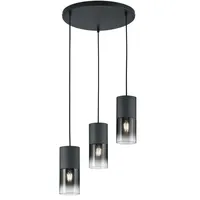 Trio Pendelleuchte Robin 3-flammig Schwarz matt