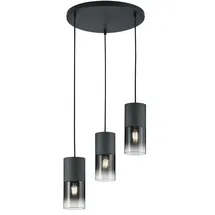 Trio Pendelleuchte Robin 3-flammig Schwarz matt