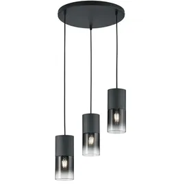Trio Pendelleuchte Robin 3-flammig Schwarz matt