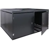 MCW 4er-Fahrradgarage, Fahrradbox, abschließbar, verzinkter Stahl, 126x220x210cm, Anthrazit