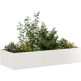 vidaXL Pflanzkübel 120 x 40 x 80 cm Weiß