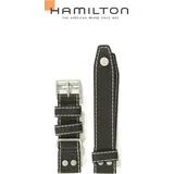 Hamilton Leder Khaki Auto Band-set Leder-braun-21/20-xs H690.604.302 - braun