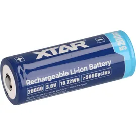 XTAR 26650 - 5200 mAh, with protection