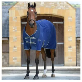 Weatherbeeta Fleece Cooler Standard Neck - Dark Blue/Grey/White, Größe:85