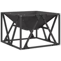 vidaXL Feuerstelle Quadratisch Schwarz 50x50x35 cm Stahl