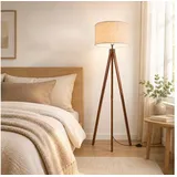 OYLCDI Stehlampe wohnzimmer Leselampe Stehleuchte Stativ aus Holz, E27 LED Stehlampe, für wohnzimmer Leselampe Schlafzimmer,Büro Arbeitslampe, (Glühbirne nicht enthalten), Wohnzimmerleuchte,Skandinavischer braun