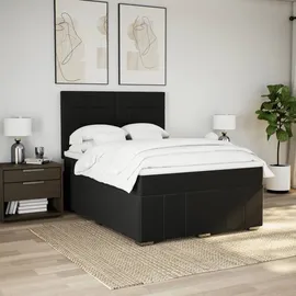 vidaXL Boxspringbett 140 x 200 cm Schwarz