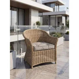 ASPERO Sitzkissen 50 x 50 x 10 cm beige 4 St.