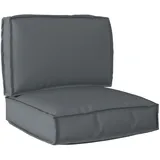 vidaXL Palettenkissen 60 x 60 x 12 cm Anthrazit 2-tlg.