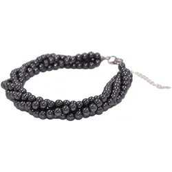 Armband FIRETTI "Schmuck Geschenk Armschmuck Armkette Edelstein Farbstein Hämatit", silber (silberfarben, grau, grau), Armbänder, Damen, Edelstahl, Made in Germany - mit Hämatit