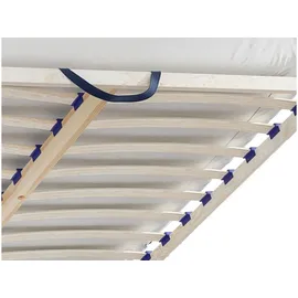 Mirjan24 Polsterbett Genua, Bett mit Bettkasten, Polsterkopfteil, Gasdruckfeder und Metallfüße (Farbe: Fresh 01, Größe: 140x200 cm, - Beige
