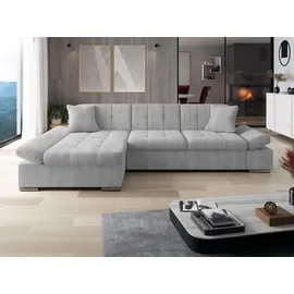 Mirjan24 Ecksofa Malwi Cord 2-Sitzer Grau