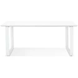 Kadima Design Computertisch  180x90 cm  Ergonomisch Geräumig Robust  Weiß  Mdf Schreibtisch