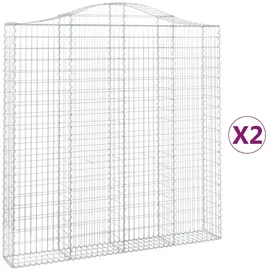 vidaXL Gabionen mit Hochbogen 200 x 30 x 200/220 cm