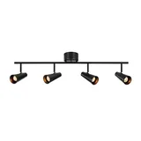 Markslöjd Deckenstrahler Strahler Crest Led Lampe Schwarz Vierflammig Metall - Schwarz