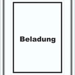 Beladung Schild mit Text Transport Fracht hochkant A3 (297x420mm)