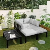 Okwish Garten-Lounge-Set 6-Sitzer grau