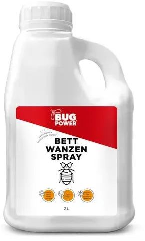 BugPower Bettwanzen Spray - effektiv gegen Bettwanzen und deren Larven: 2 Liter