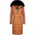 Navahoo Damen Wintermantel Warmer Steppmantel lang mit Abnehmbarer Kapuze Fahmiyaa Rusty Cinnamon Gr. XL - XL