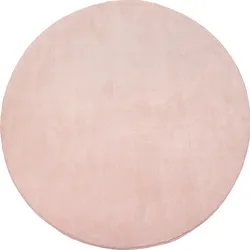 Teppich MERINOS "Loft 37", rosa (blush), H:16mm Ø:200cm, Polyester, Teppiche, Kunstfellteppich besonders weich und kuschelig, Fell Haptik
