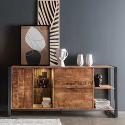Esszimmerkommode im Industry und Loft Stil Bügelgestell