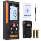Tacklife Laser Entfernung Fläche Volumen Messgeräte131Ft M/In/Ft Mute mit LCD & Pythagoras Modus schwarz