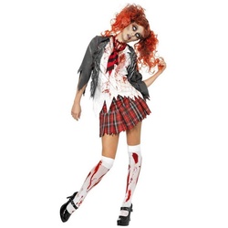 Smiffys Kostüm Zombie Kostüm für Damen grau XS