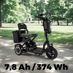RollVita - Faltbares Elektromobil für Senioren grau mit 7,8 Ah